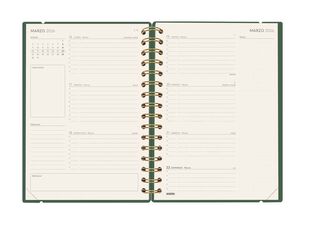 Agenda Finocam 16 mesos Haiku E10 setm/vista cas 2025-26 verd