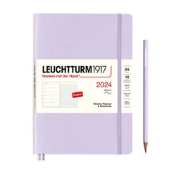 Agenda Leuchtturm A5 sem/vista 2024 tb medium lila