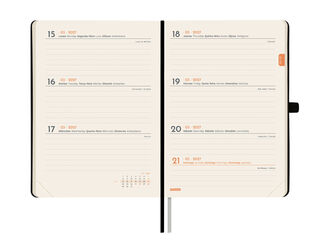 Agenda Finocam Textura Setmana Vista Horitzontal 2027 Castell&agrave; Negre