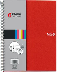 Notebook 6 Miquelrius A4 150 fulls 5x5 plata