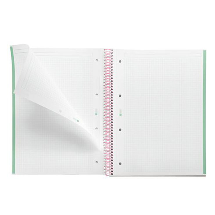 Notebook A4 Tapa Extra Dura 80 Hojas 5 &times; 5 Gradient Rosa y Menta