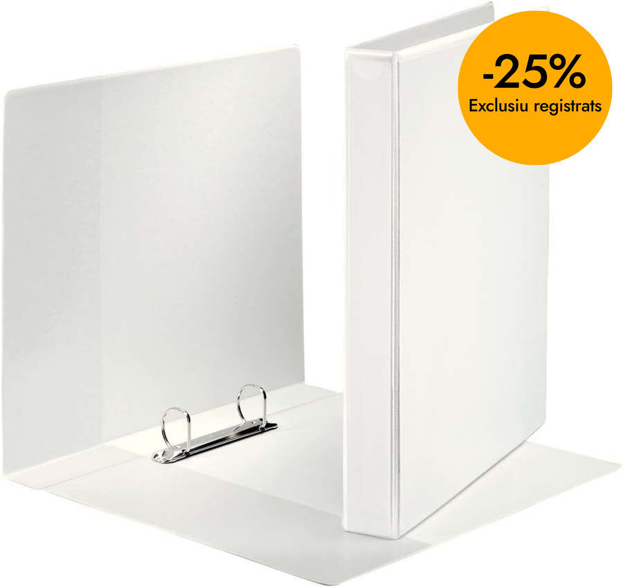 Carpeta cangur Abacus 2 anelles 25mm blanc