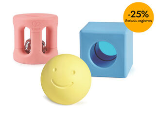 Conjunto de sonajeros geom&eacute;tricos