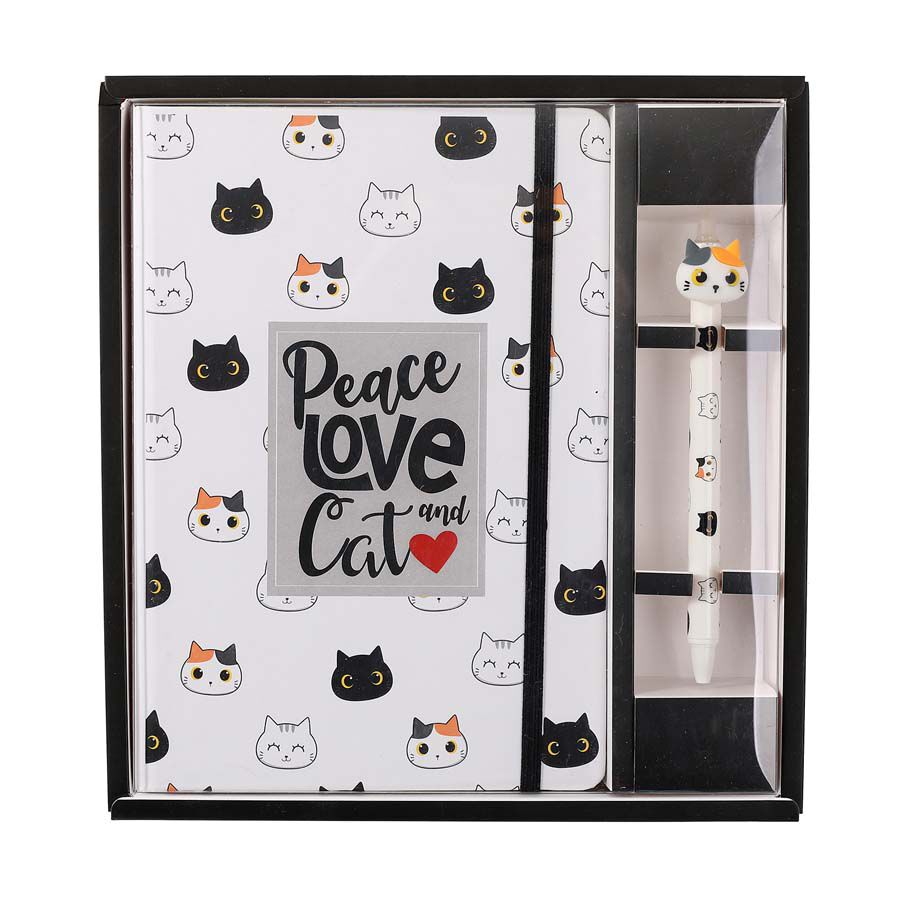 Kit libreta A5 y bol&iacute;grafo iTotal Gato