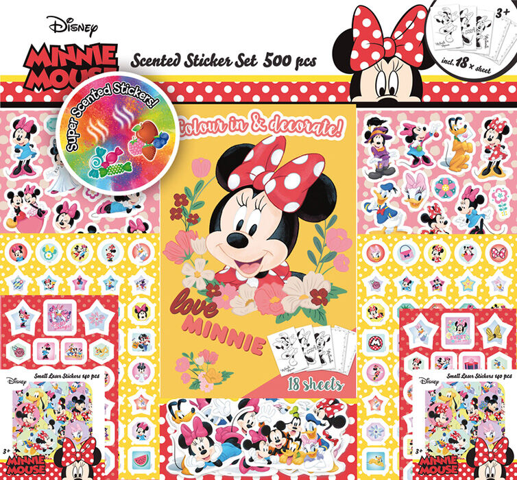 S&uacute;per set de 500 pegatinas de Minnie