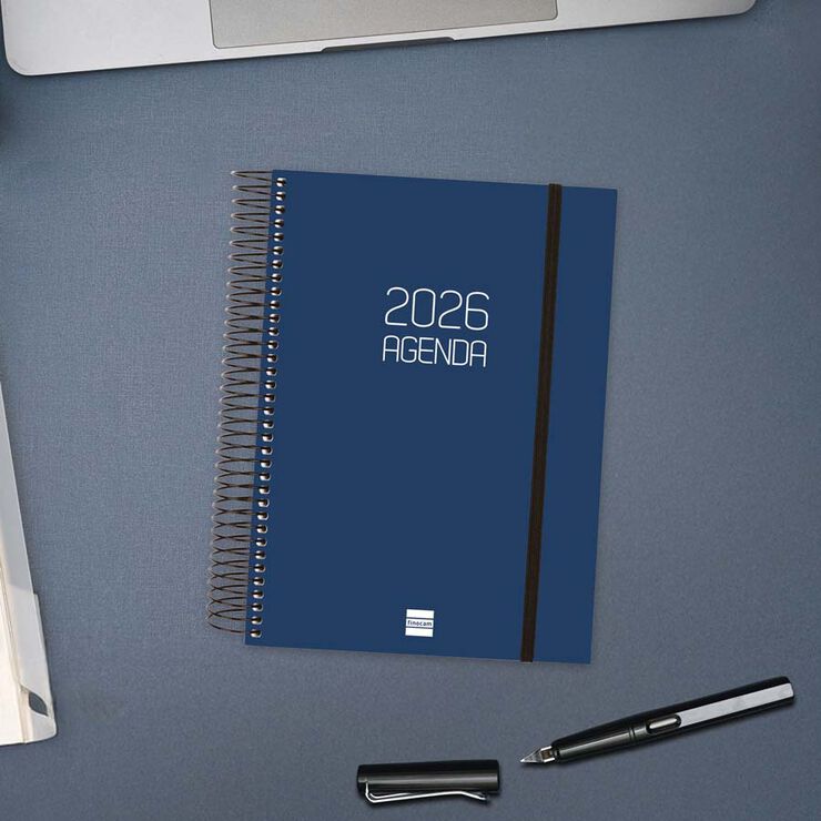Agenda Finocam Opaque E10 dia/p&agrave;g cat 2026 blau