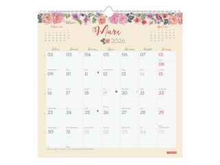 Calendario pared Finocam Design Escribir 30x30 2026 catalán
