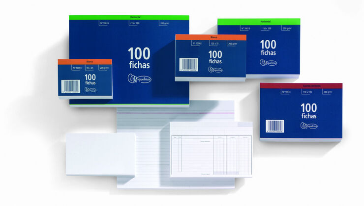 Fichas Miquelrius 125 x 200 mm raya, 100 unidades Fichas Miquelrius 125 x 200 mm raya, 100 unidades