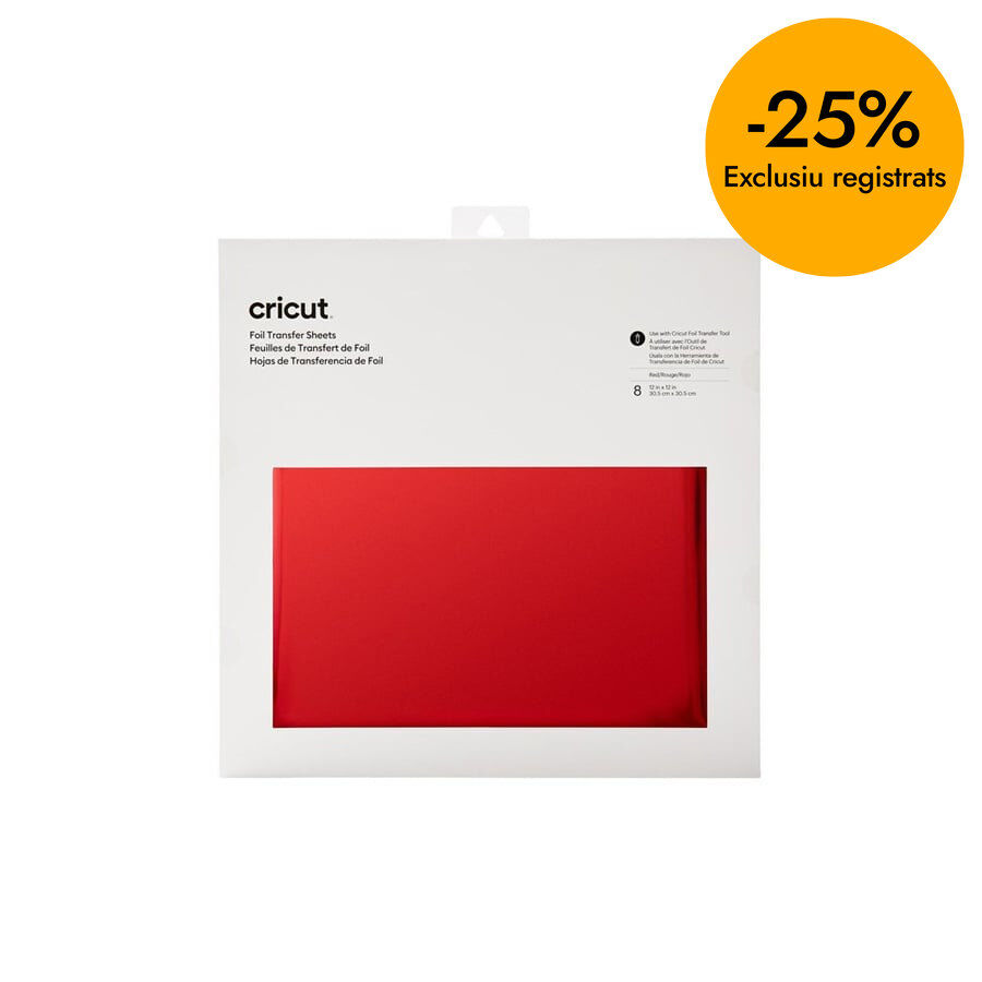 Foil 30x30cm rojo 8 hojas