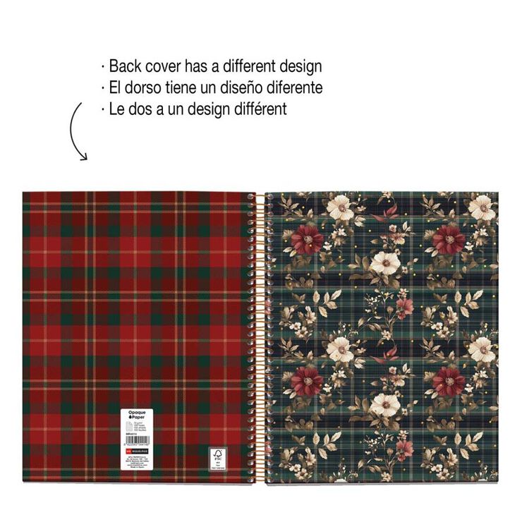 Notebook 4 A5 100 fulls 5x5 Miquelrius Highland Poppies