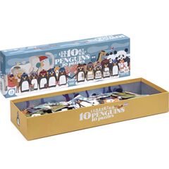 Puzzle  pingüins Progresius per comptar 55 peces