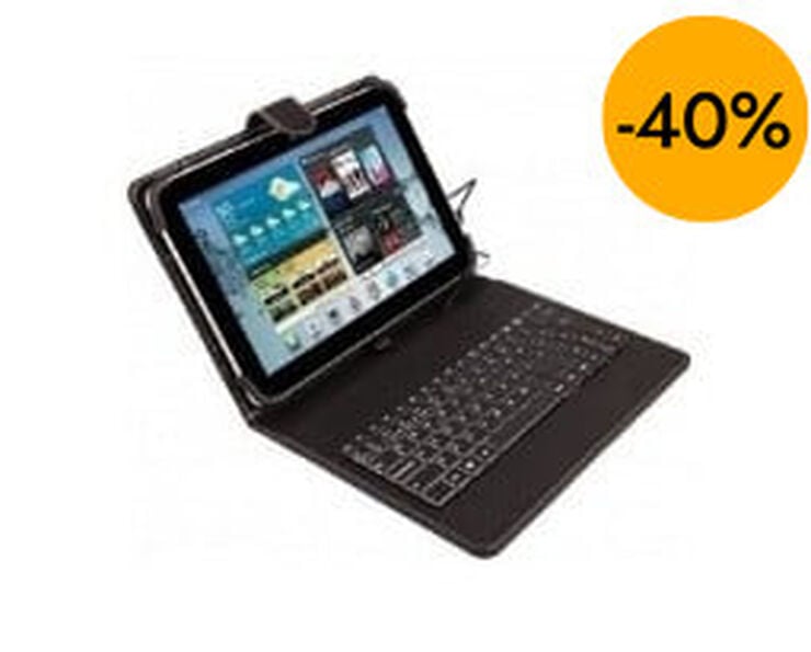 Funda Silver HT Tablet 10,1 + Teclado