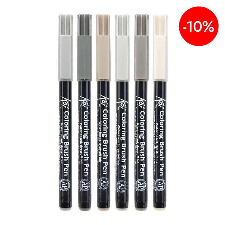 Rotuladores Brush Koi urban 6 colores