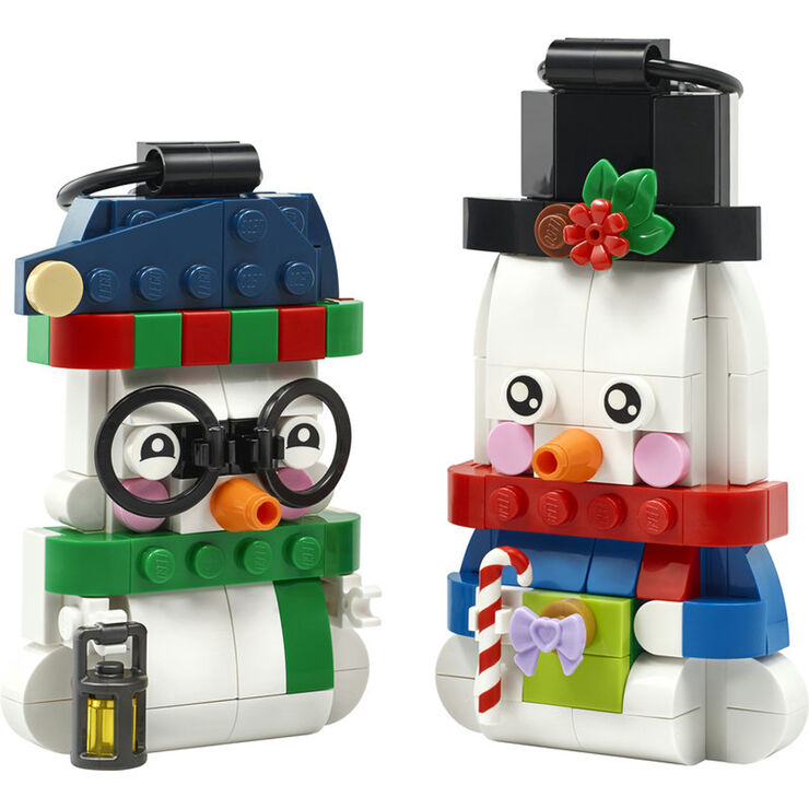 LEGO&reg; Iconic Adornos de Mu&ntilde;ecos de Nieve 40812