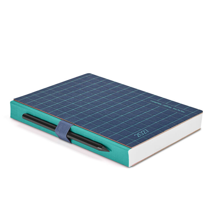 Agenda Miquelrius Plus Setmana Vista Multiling&uuml;e 2027 Kraft Blau Mar&iacute;