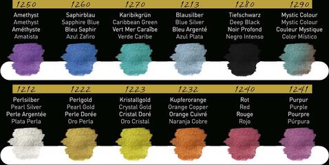 Aquarel·la FINETEC® nacarat 12 colors