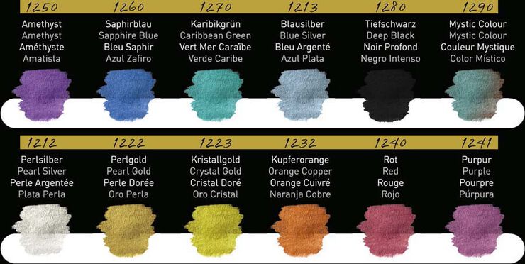 Aquarel·la FINETEC® nacarat 12 colors