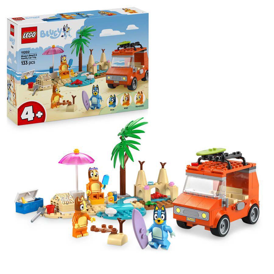 LEGO&reg; Bluey Excursi&oacute;n Familiar a la Playa de Bluey 11202