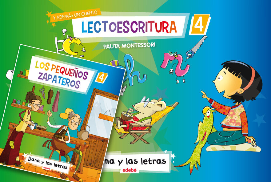 LECTOESCRITURA 4 MONTESSORI INFANTIL 5 A&Ntilde;OS Edeb&eacute; 9788468306544