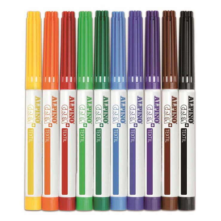 Rotuladores para tela Alpino Crea 10 colores