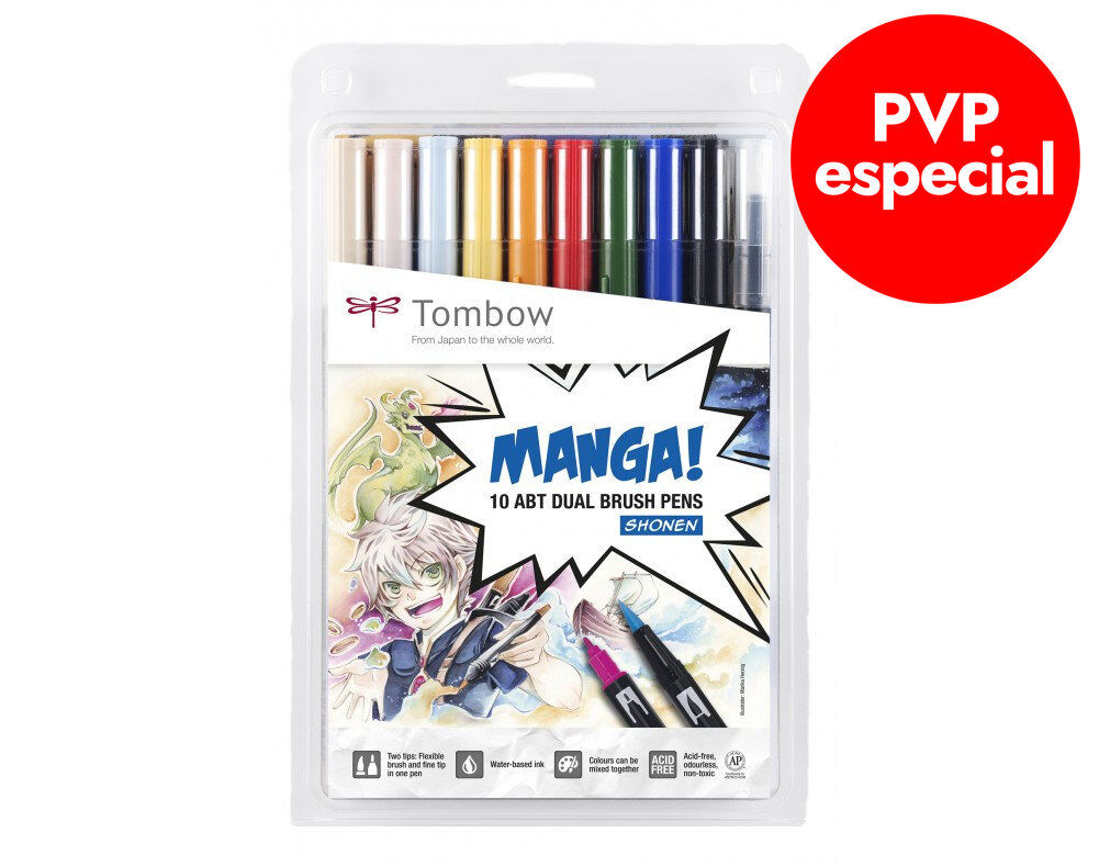 Rotuladores ABT Tombow Manga 10 colores