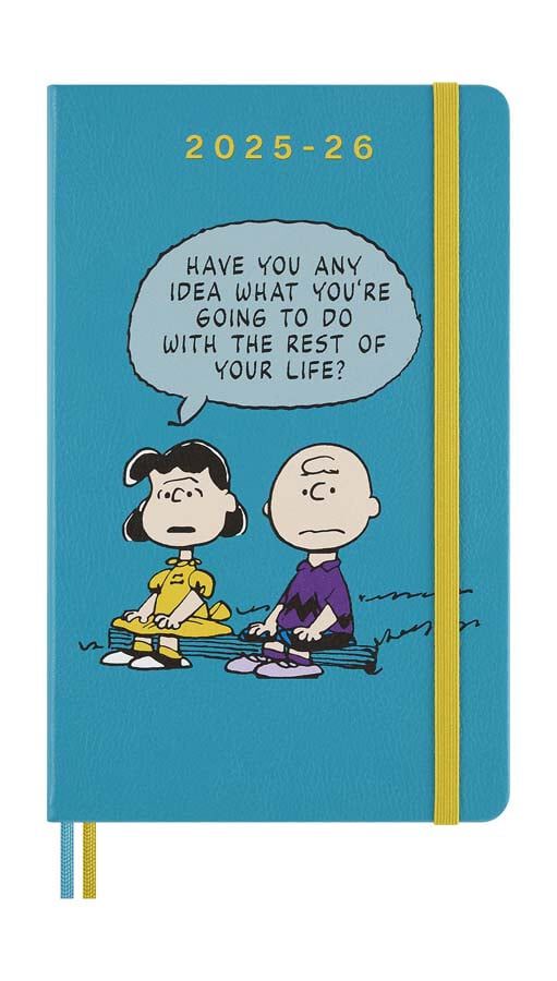 Agenda 18 meses Moleskine tapa dura sem/vista L 2025-26 Peanuts