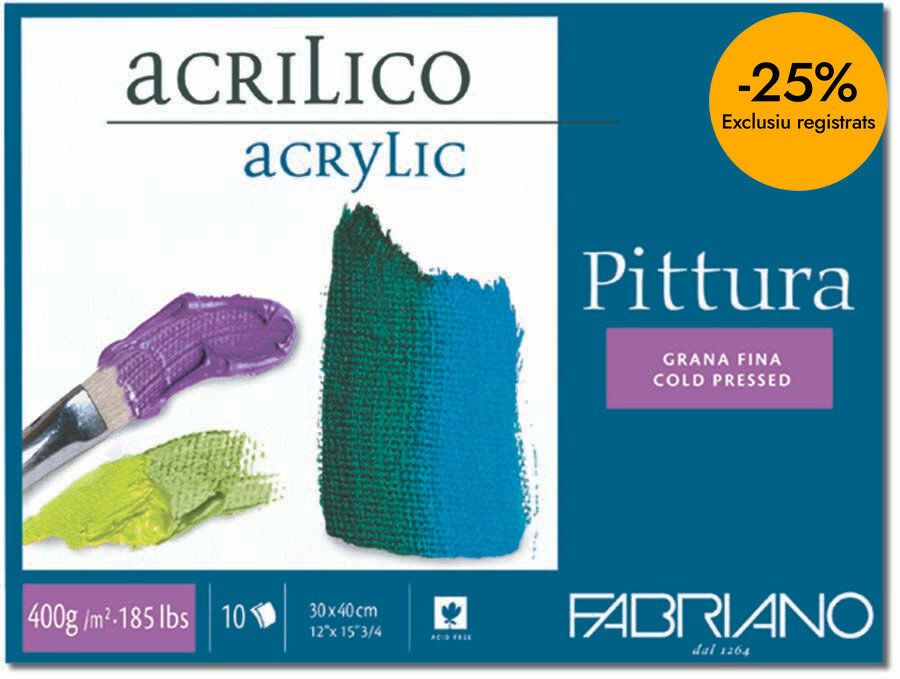 Bloc Oli/Acr&iacute;lic Pintura Fabriano 30x40cm 400g