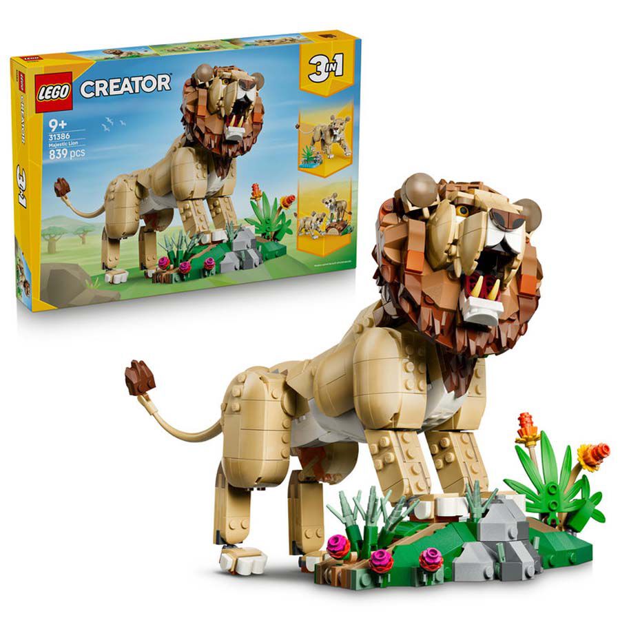 LEGO&reg; Creator Animales Salvajes: Le&oacute;n Majestuoso 31386