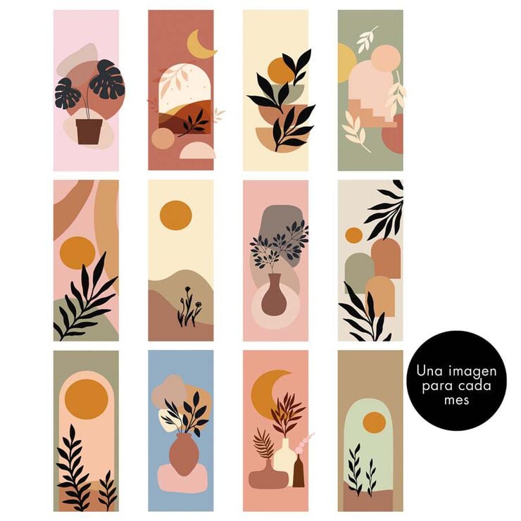 Calendari Miquelrius sobretaula A5 2026 castellà Abstract