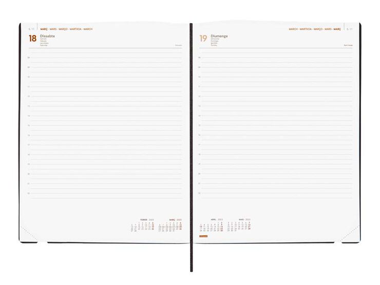Agenda Mara Y12 1DP 23 Negre Cat
