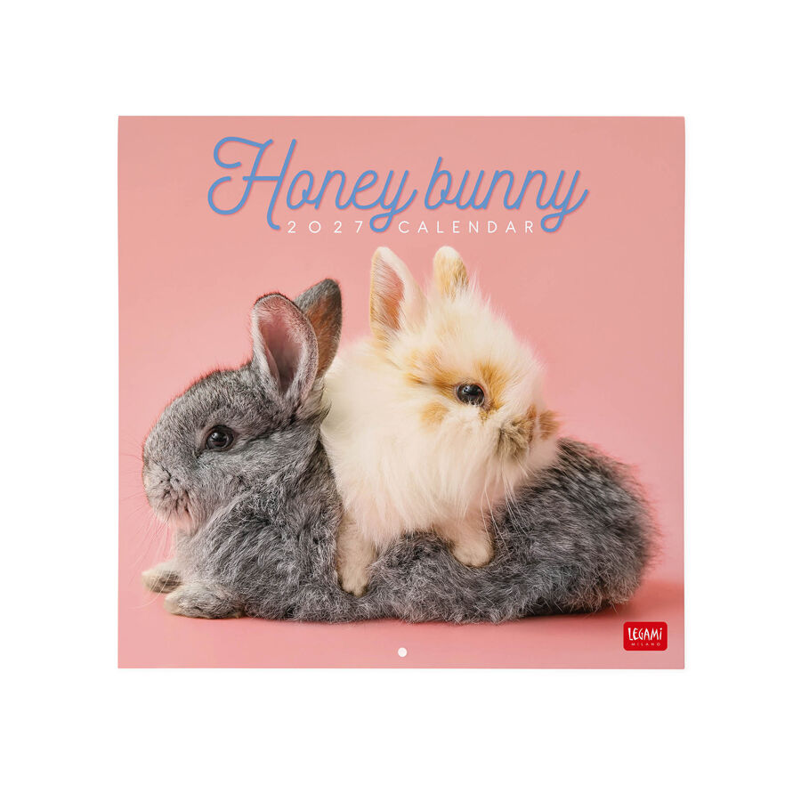 Calendario Legami 30x29 Pared Honey Bunny Multiling&uuml;e 2027