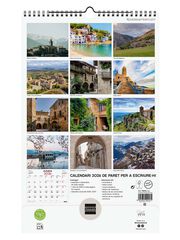 Calendario pared Finocam espiral 25x40 2026 Pobles amb encant catalán