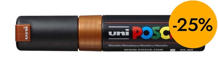 Retolador Posca PC-8K 8mm bronze metall
