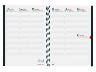 Agenda Finocam 16M Ikon E40 Sem/Vista Vertical Multiling&uuml;e 2026-27 Negro