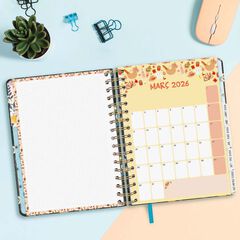 Agenda Finocam 16 mesos Vitae 1/4 setm/vista cat 2025-26 negre