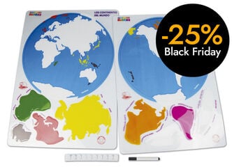 Joc didàctic Descobreix els continents del món Henbea