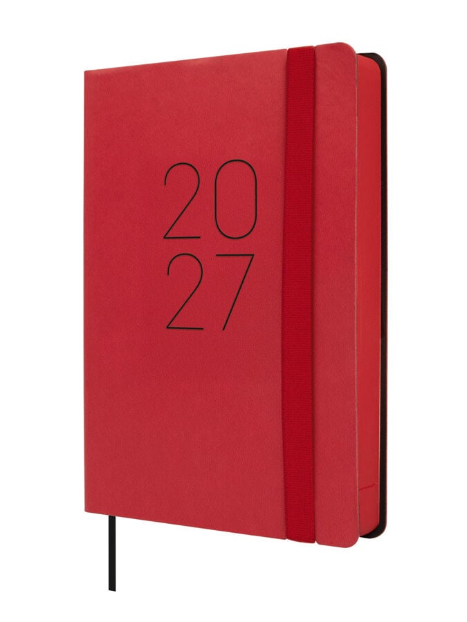 Agenda Finocam Flex Llisa D&iacute;a P&aacute;gina 2027 Catal&aacute;n Rojo