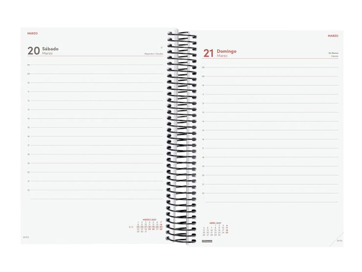 Agenda Finocam Year Dia P&agrave;gina 2027 Castell&agrave; Negre