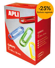Clips Apli N&uacute;m.2 32mm colors assortits 100u