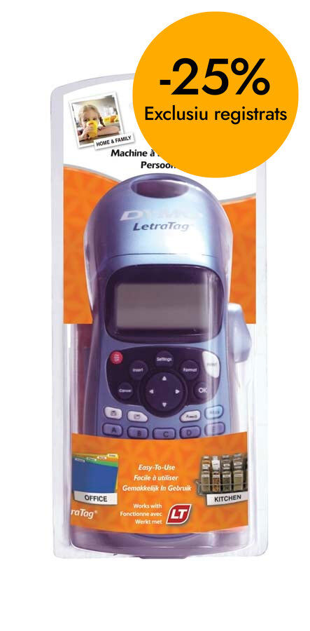 M&aacute;quina de rotular Dymo T100F azul