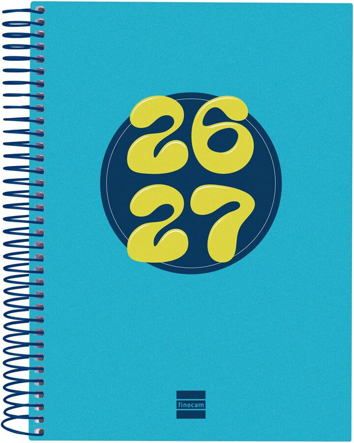 Agenda Escolar Cool | 1/4 Dia per P&agrave;gina, Castell&agrave; (2026-2027) &ndash; Blau
