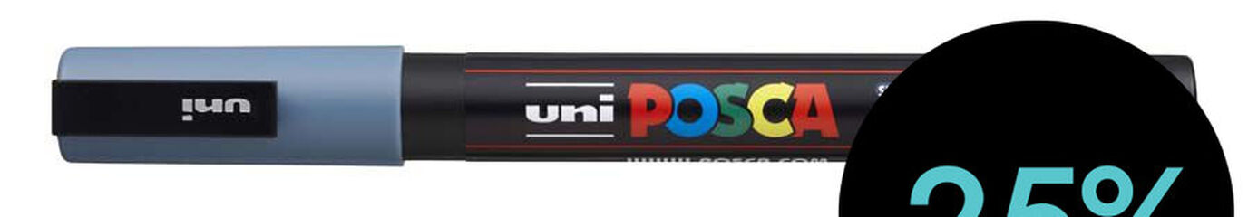 Retolador Posca PC-3M 0,9-1,3mm gris pissarra