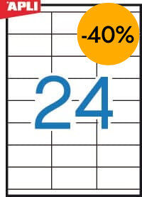 Etiqueta Apli Inkjet/Laser/Fotoc.35x70mm 100 hojas