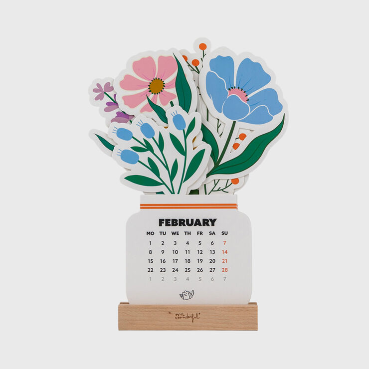 Calendari Mr. Wonderful Taula Amb Peanya Flowers Multiling&uuml;e 2027