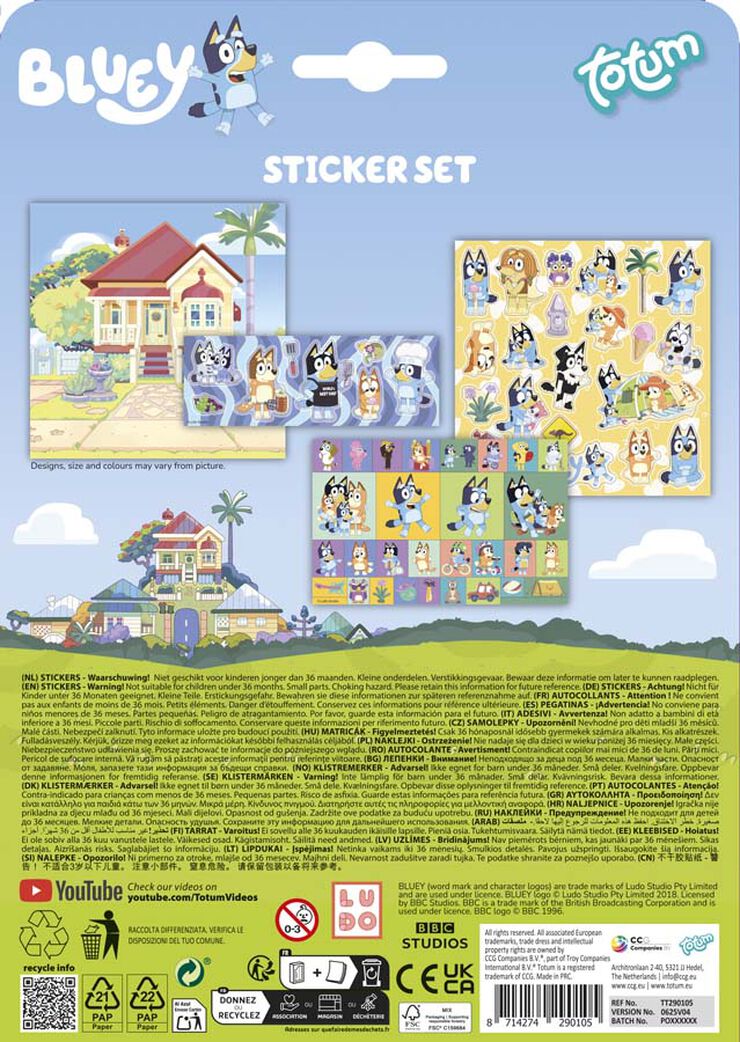 Set Adhesivos Bluey