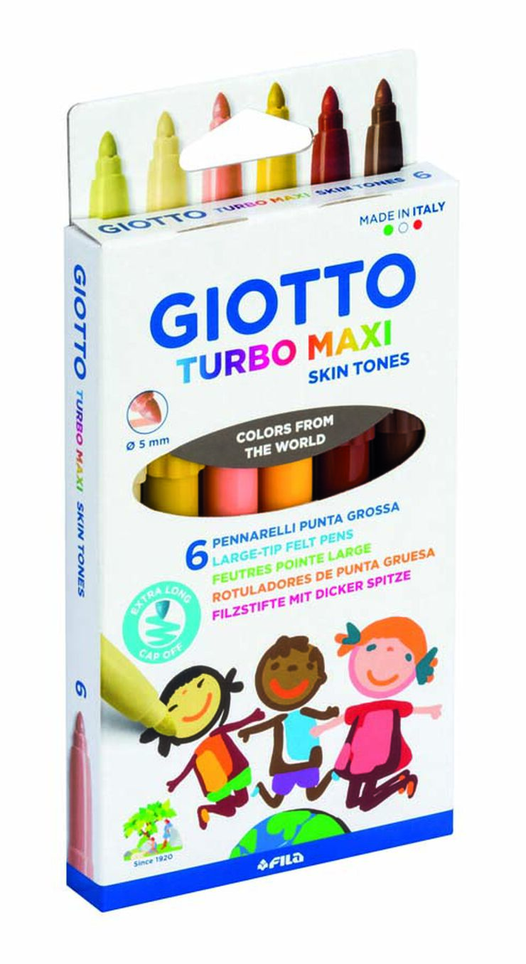 Estoig de retoladors Giotto Turbo Maxi Skin Tones 6 colors Estoig de retoladors Giotto Turbo Maxi Skin Tones 6 colors