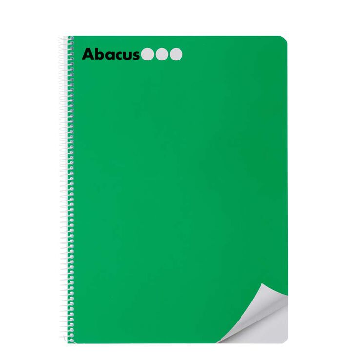 Libreta espiral Abacus A4 80 hojas liso verde