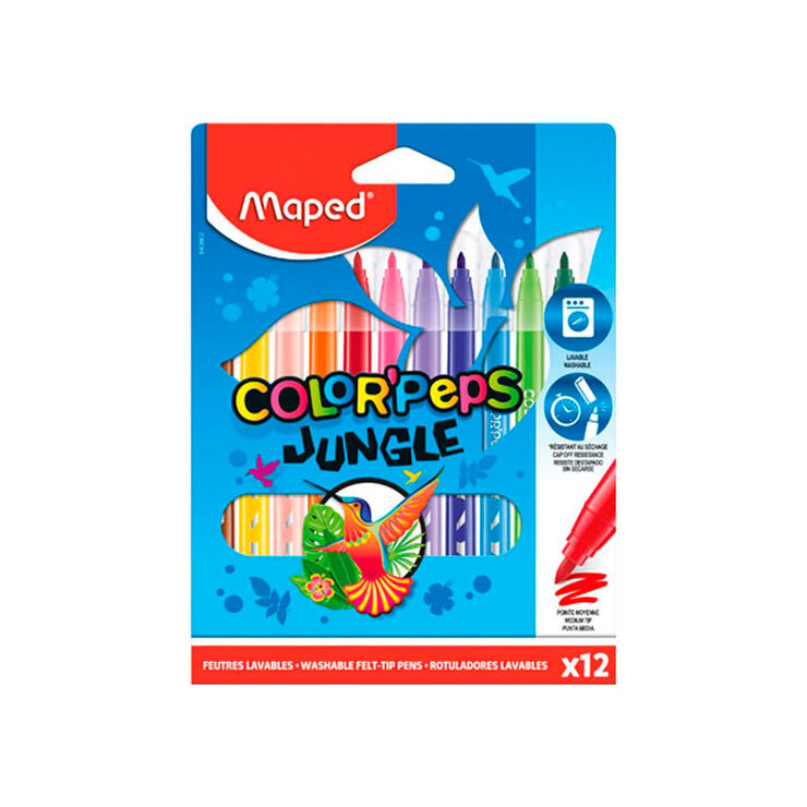 Retoladors de colors Maped Color'Peps Jungle 12u