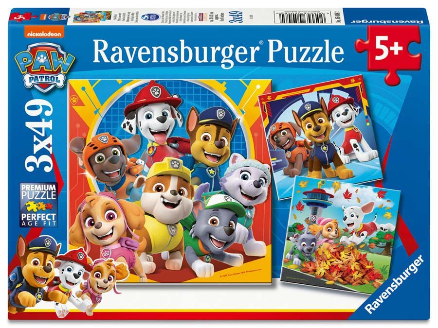 Puzle 3 x 49 piezas Paw Patrol