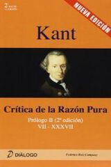 Kant Crítica de la razón pura Kant Crítica de la razón pura
